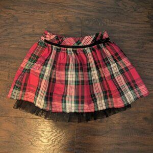 *5/$25* Girl's Sonoma Pink/Black Plaid Skirt - Size 6
